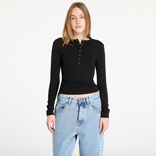Daily Paper Denise Button Long Sleeve T-Shirt Black