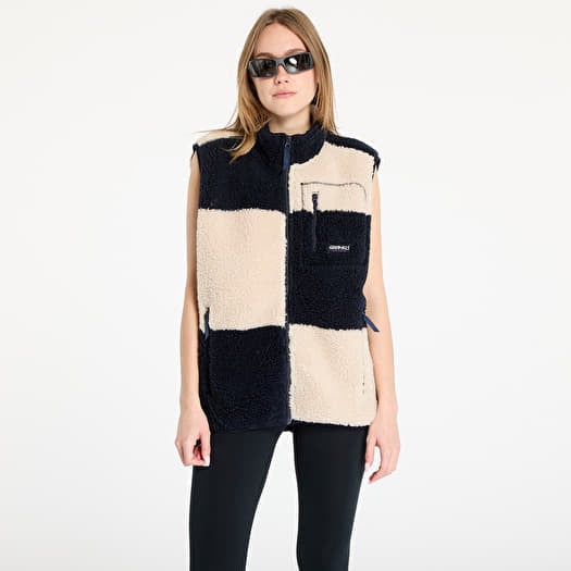 Gramicci Checkered Sherpa Vest UNISEX Natural / Navy Check