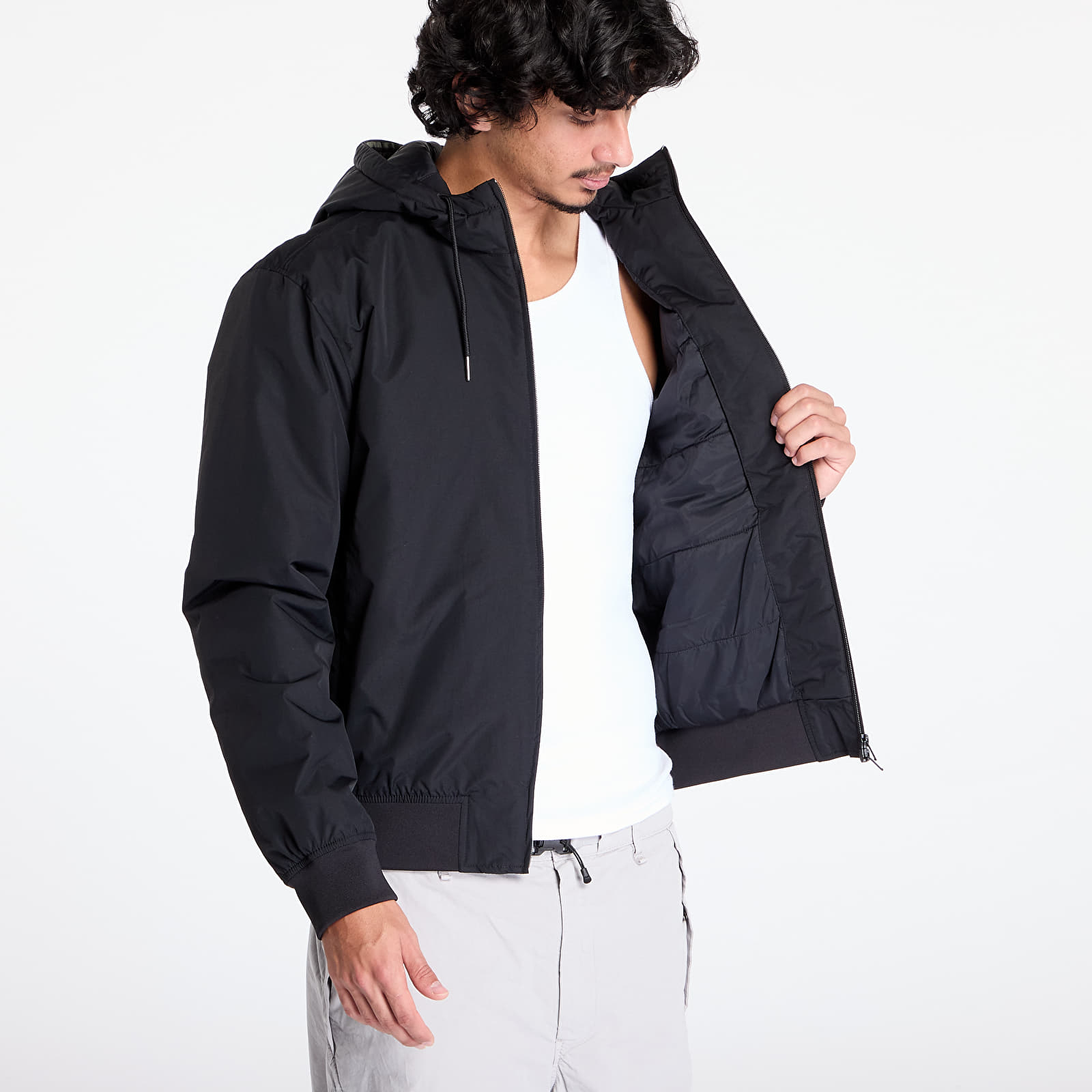 Men's jackets FRED PERRY The Hooded Brentham Jacket Black