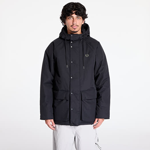 FRED PERRY Padded Zip Through Jacket Black