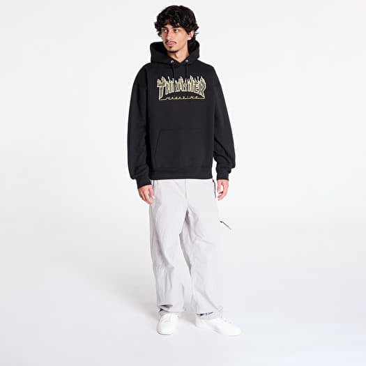 Thrasher flame hoodie black best sale
