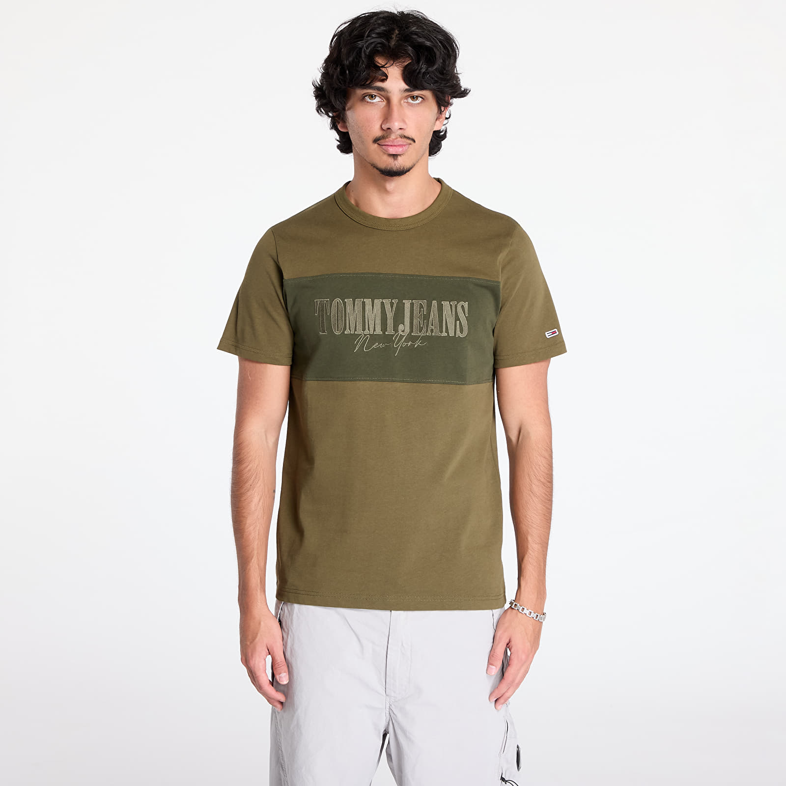 T-shirts Tommy Jeans Tjm Reg Linear Block Green