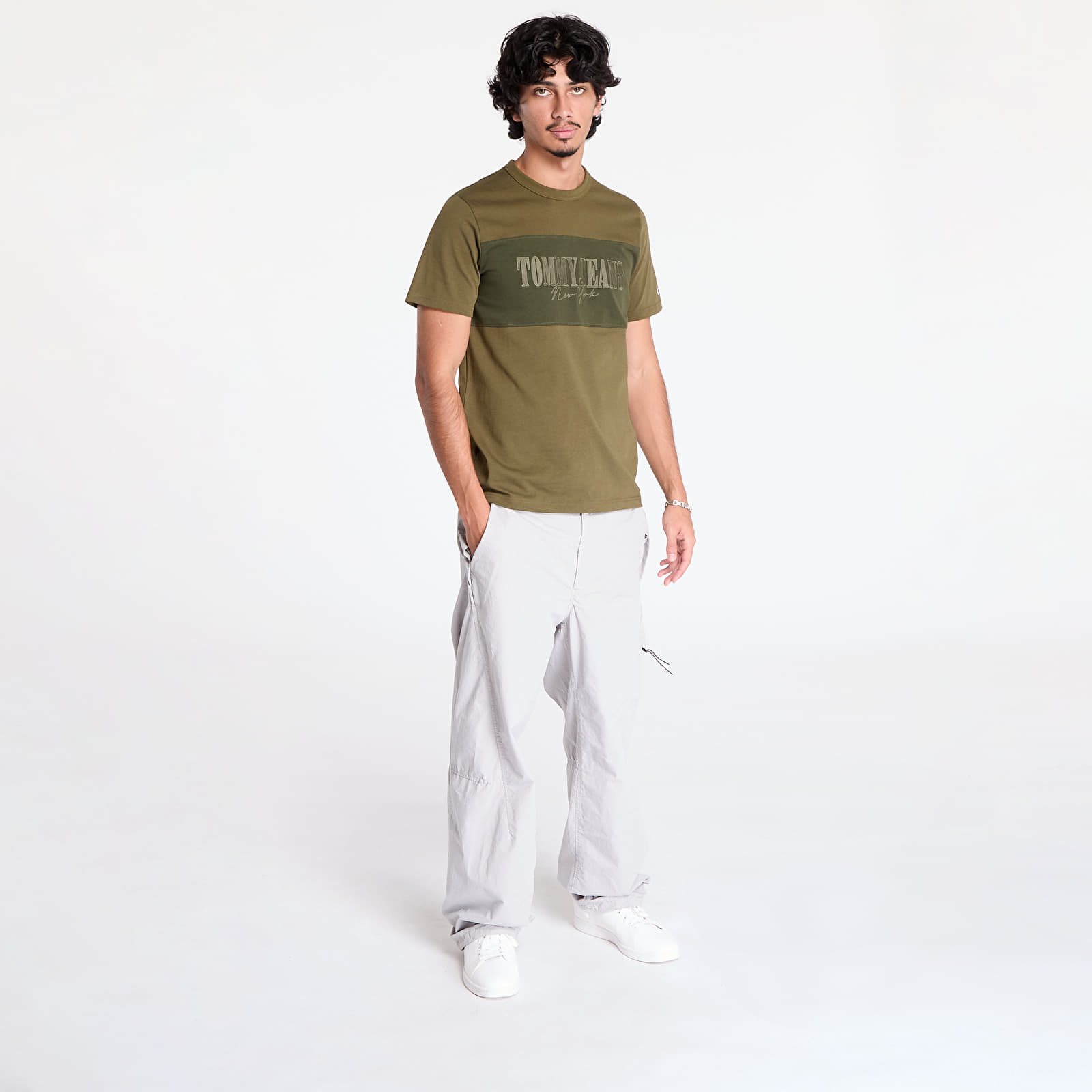 T-shirts Tommy Jeans Tjm Reg Linear Block Green