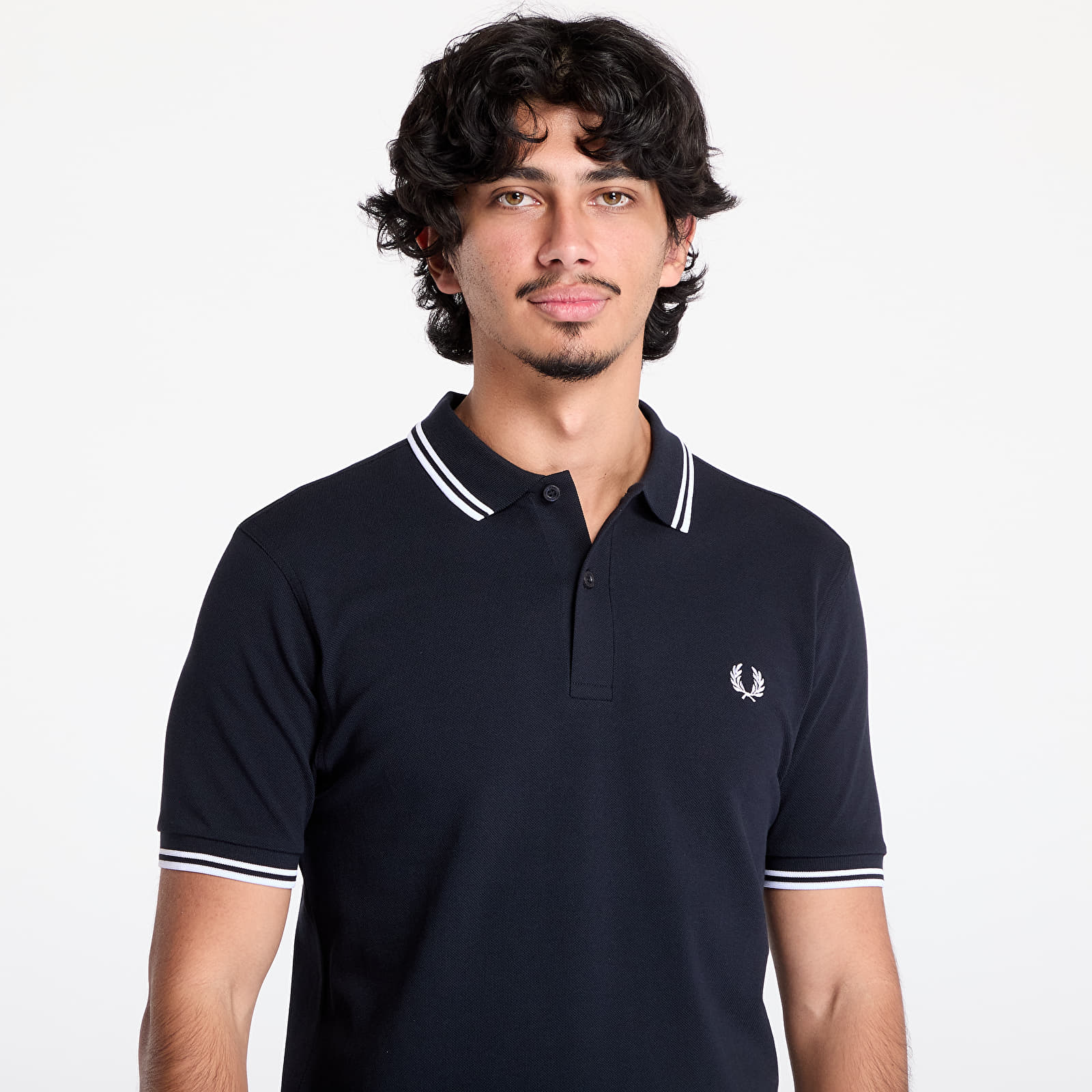 T-särgid FRED PERRY The Twin Tipped Fp Shirt Navy/ White