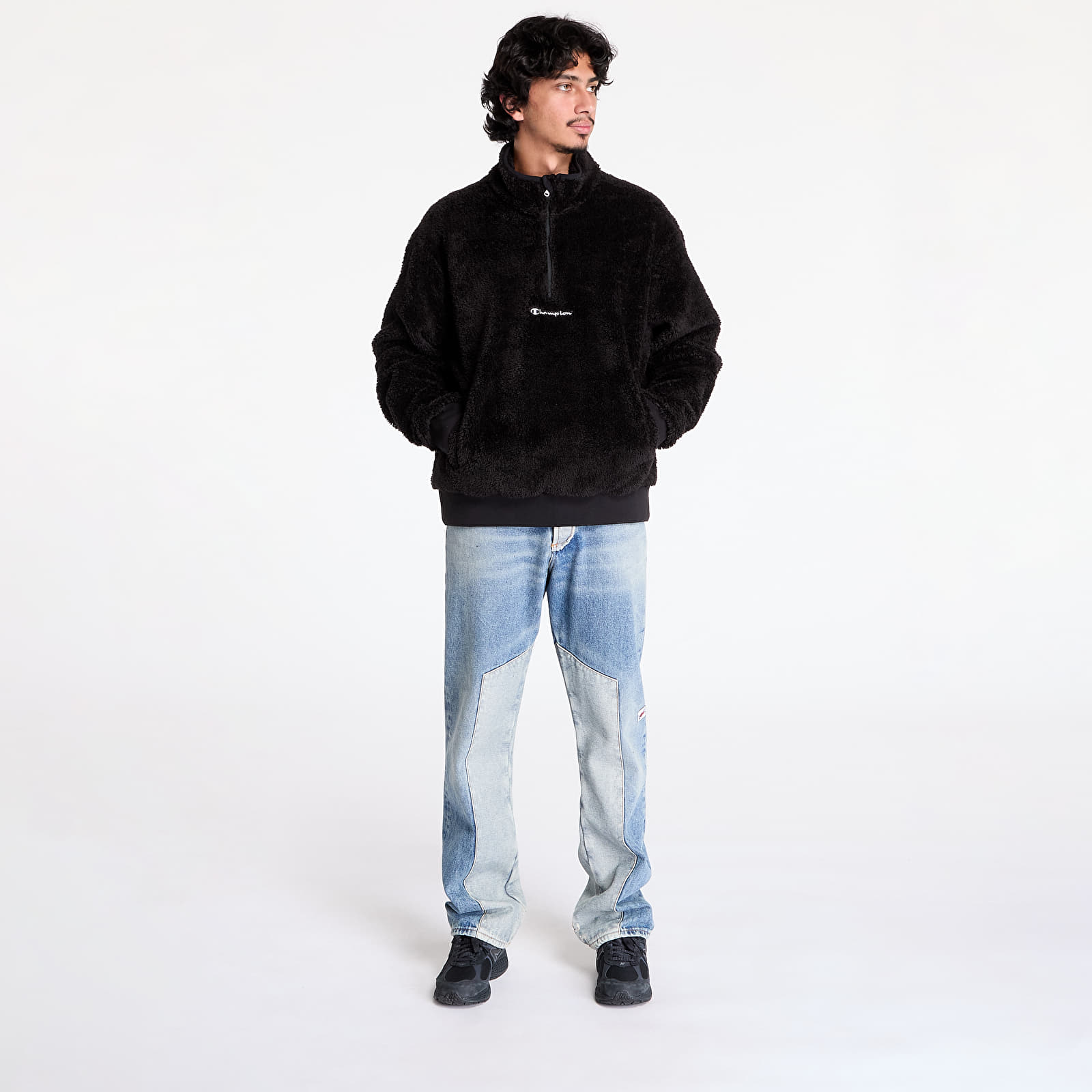 Sweatshirts Champion Half Zip Top Black
