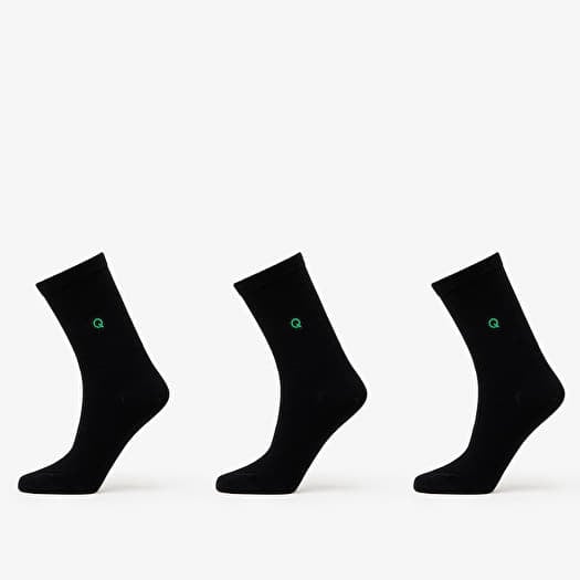 Queens Essential Short Crew Socks 3-Pack Black