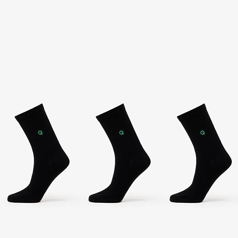 Queens Essential Short Crew Socks 3-Pack Black