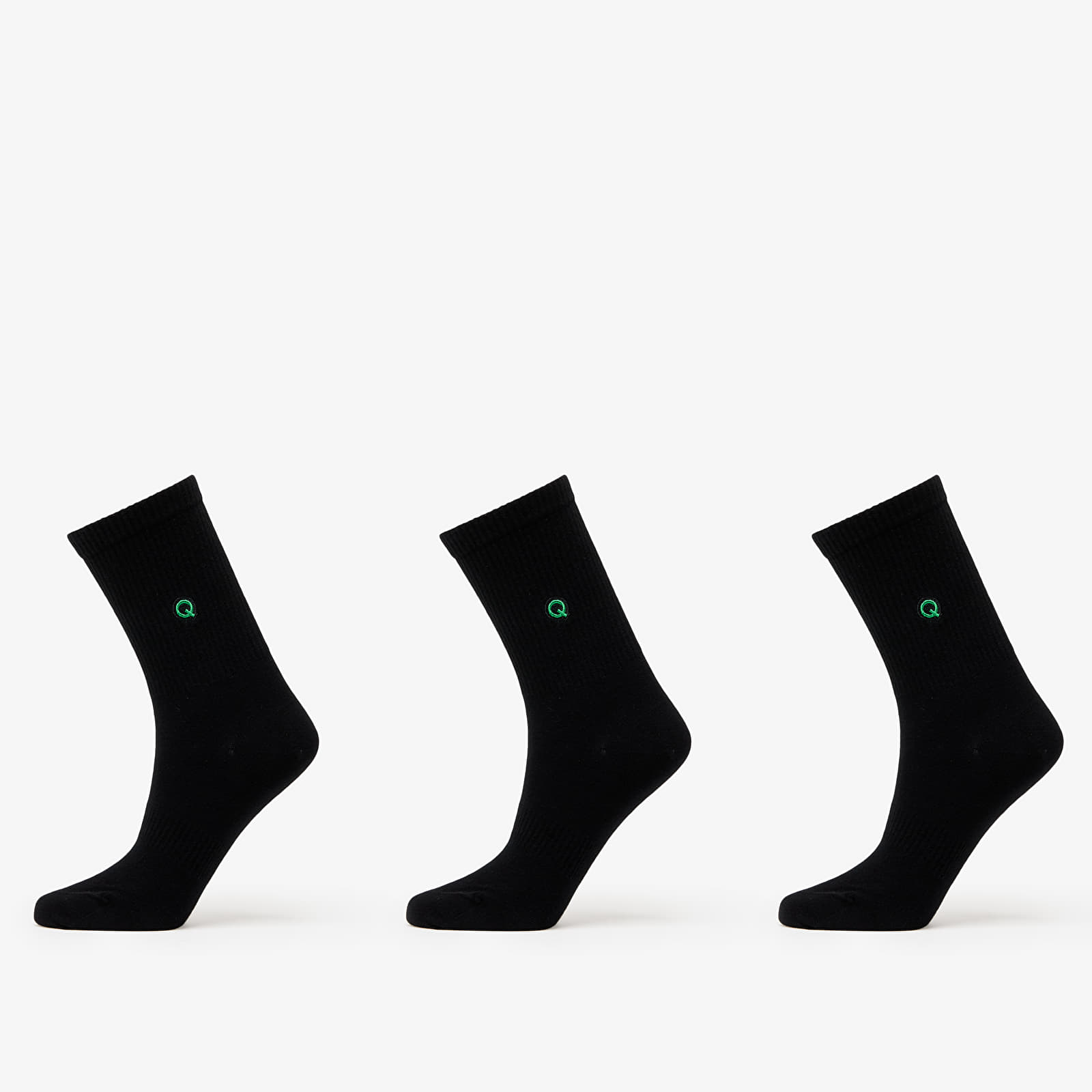 Socken Queens Essential Short Crew Socks 3-Pack Black