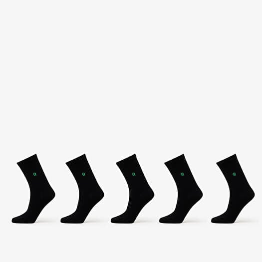 Queens Essential Short Crew Socks 5-Pack Black