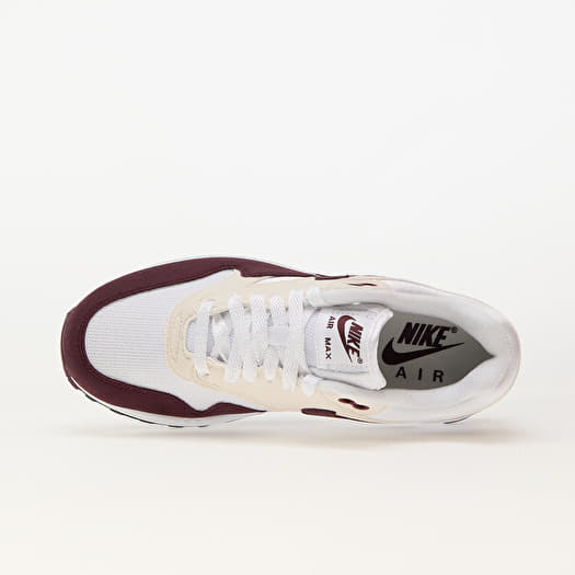 burgundy and white nikes