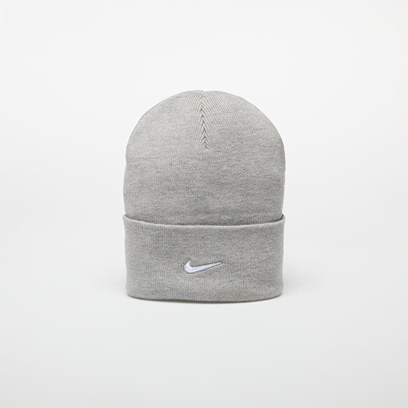Bonnet Nike Peak Swoosh Beanie Dk Grey Heather/ White