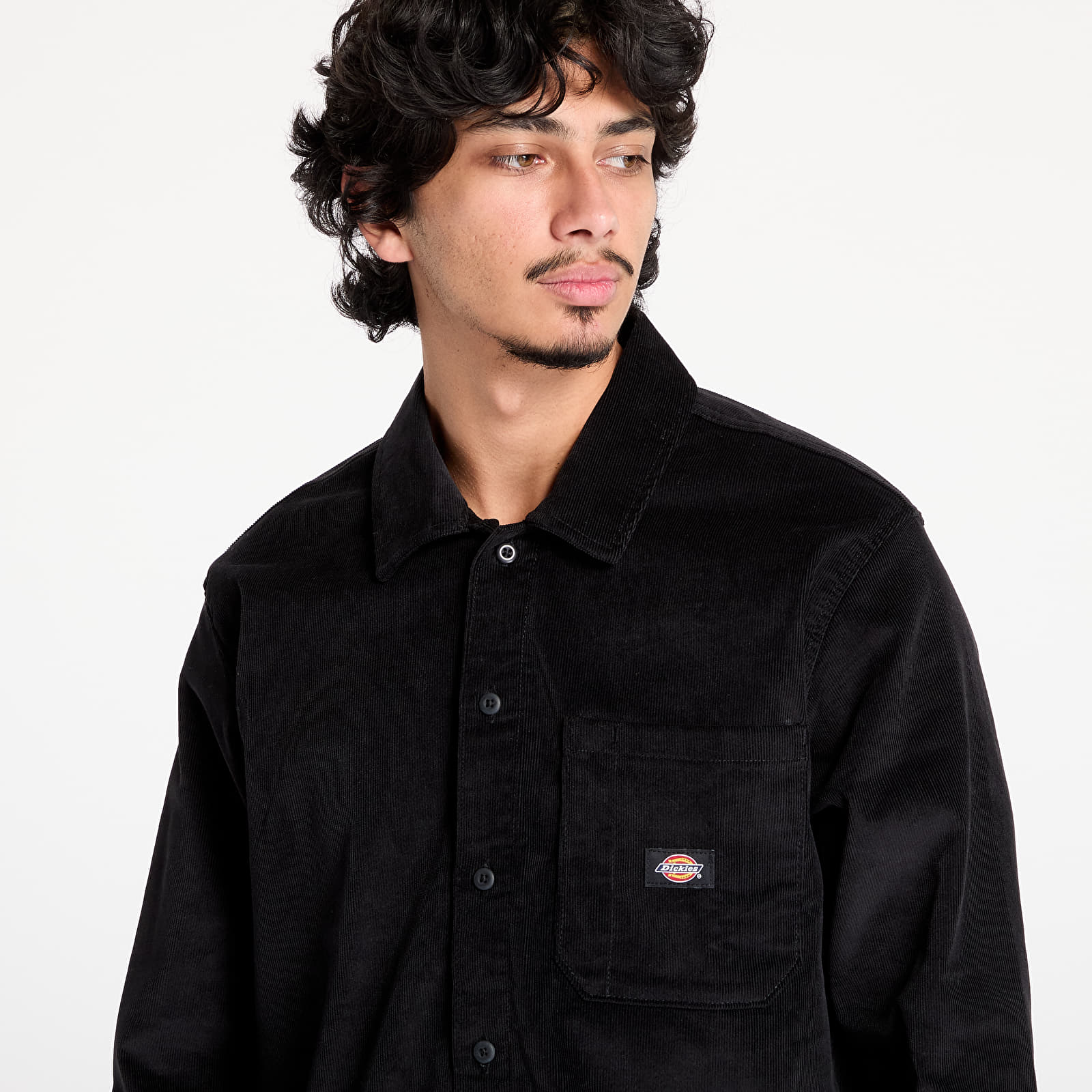 Men's shirts Dickies Corduroy Long Sleeve Shirt Black