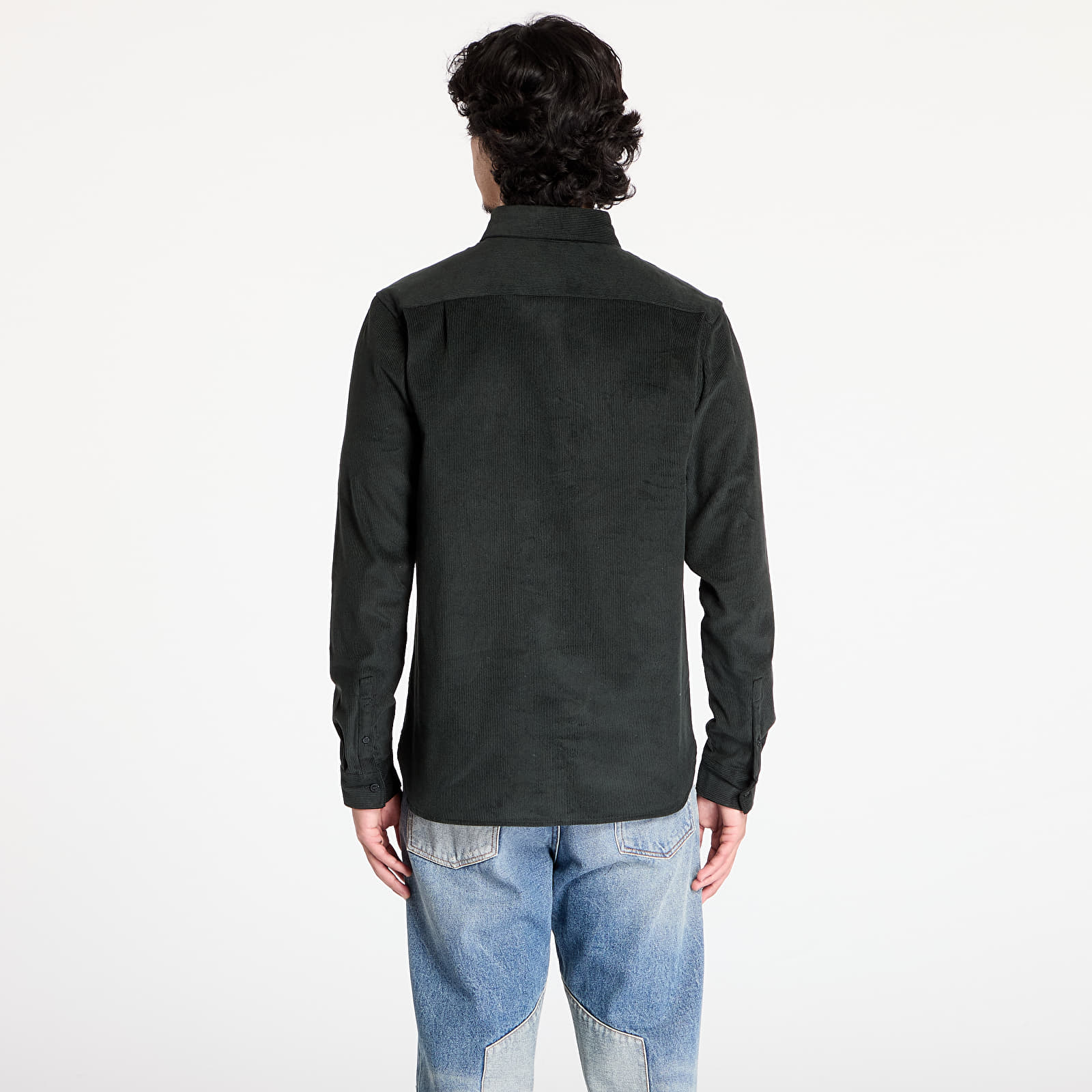 Overhemden FRED PERRY Corduroy Shirt Night Green