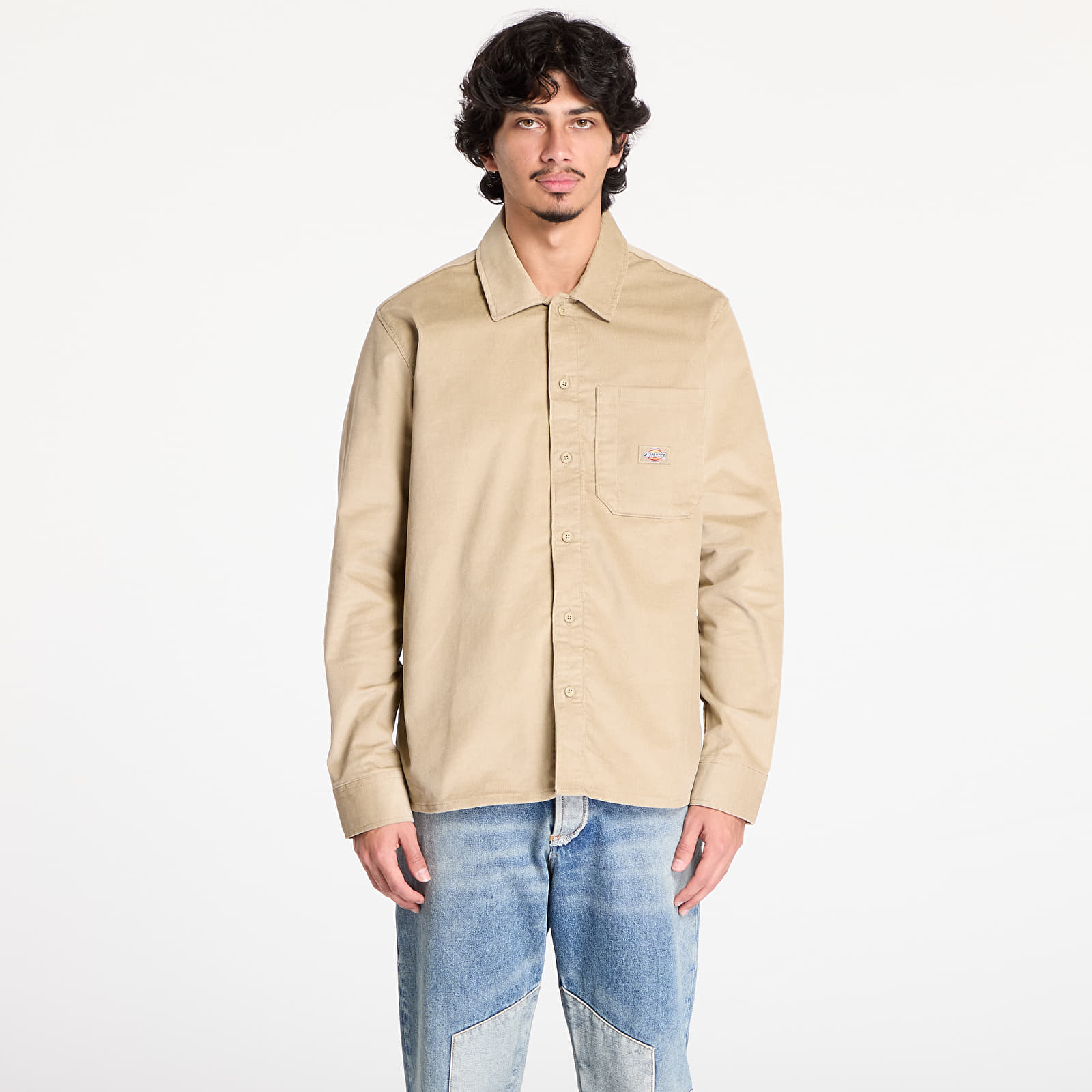 Men's shirts Dickies Corduroy Long Sleeve Shirt Khaki