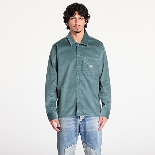 Dickies Corduroy Long Sleeve Shirt Lincoln Green