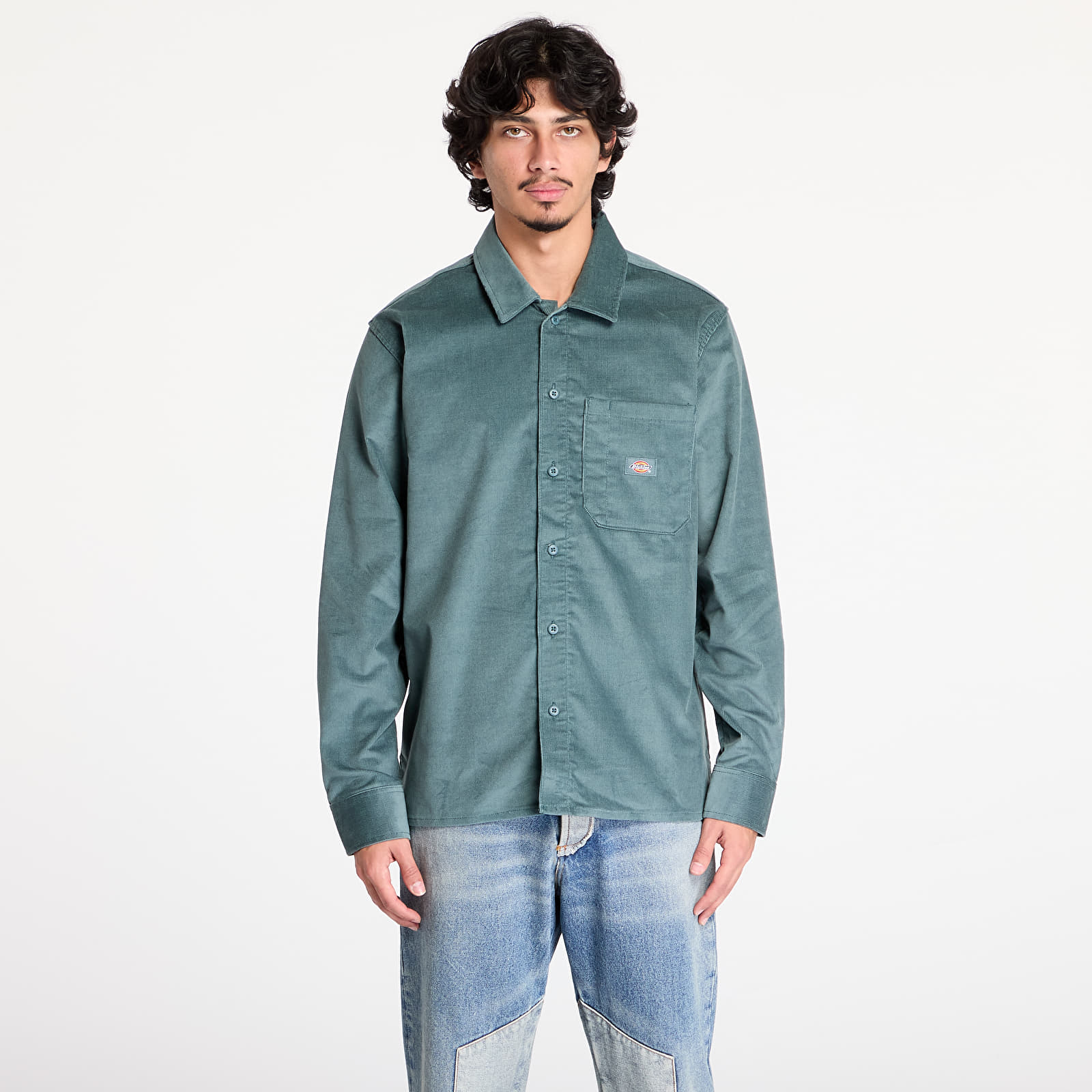 Men's shirts Dickies Corduroy Long Sleeve Shirt Lincoln Green