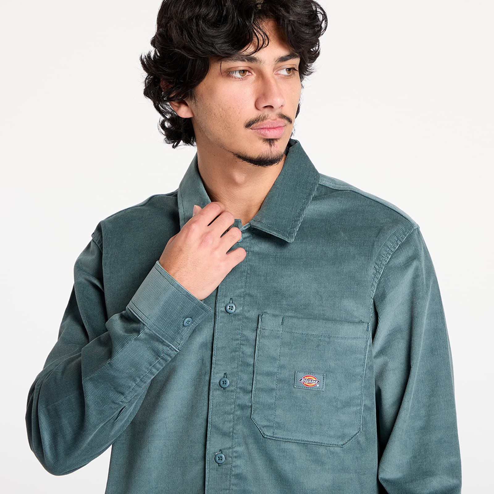 Men's shirts Dickies Corduroy Long Sleeve Shirt Lincoln Green