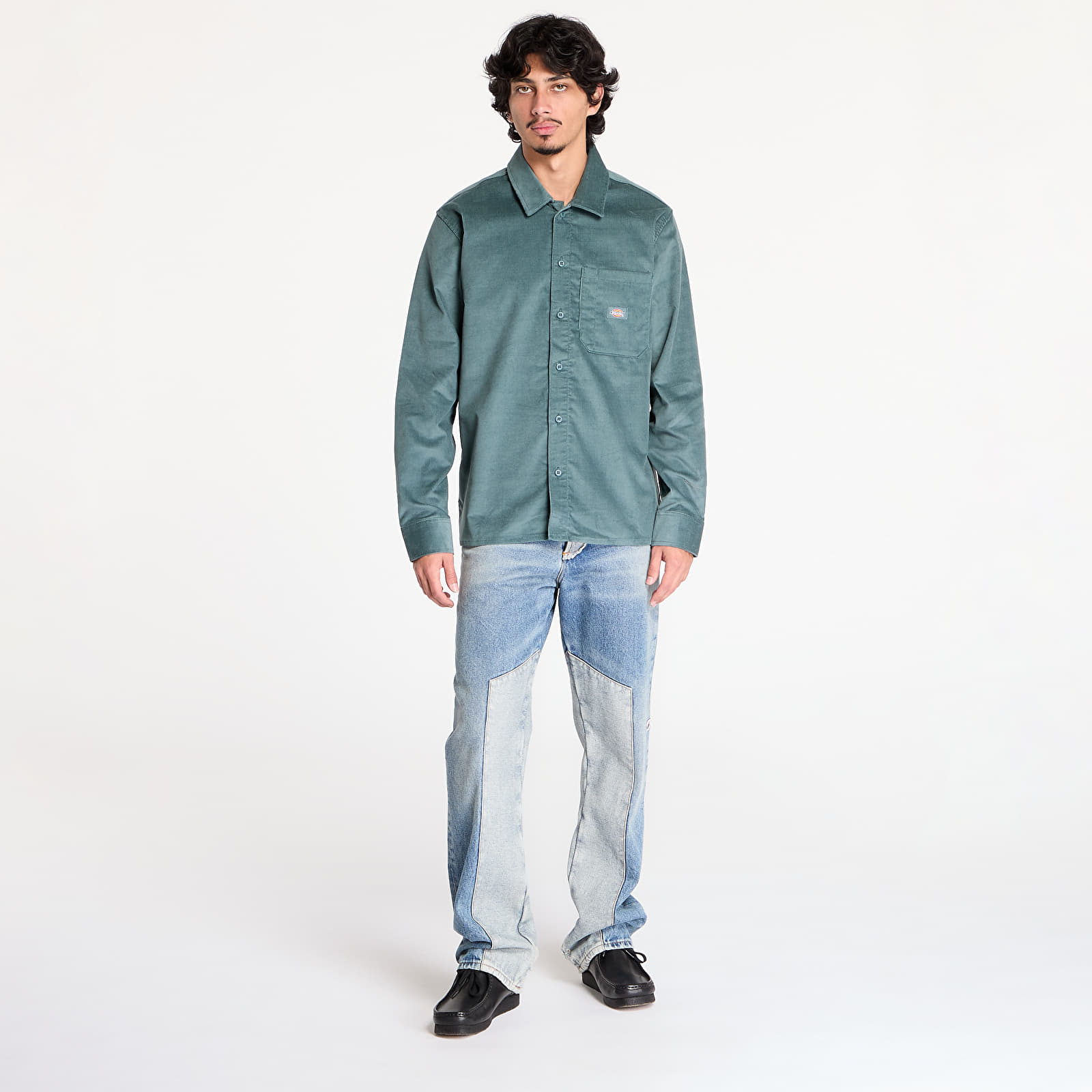 Men's shirts Dickies Corduroy Long Sleeve Shirt Lincoln Green