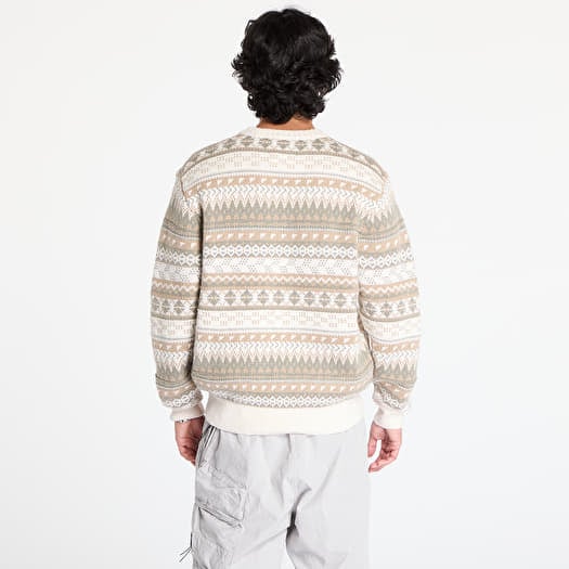 Nike Life Fair Isle Swoosh Sweater Light Orewood Brown/ Sail