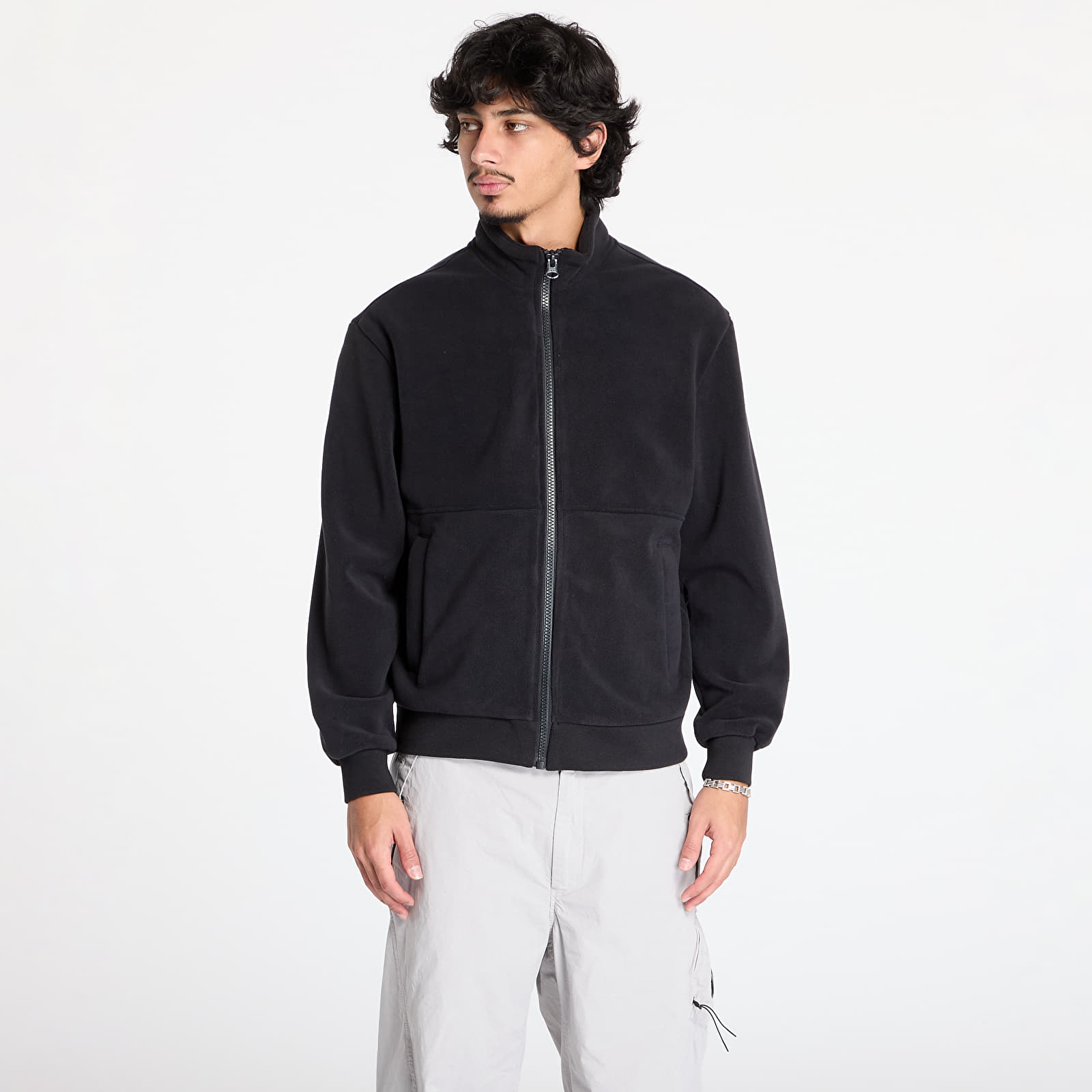Jakne Urban Classics Colour Block Polar Fleece Jacket Black/ Black