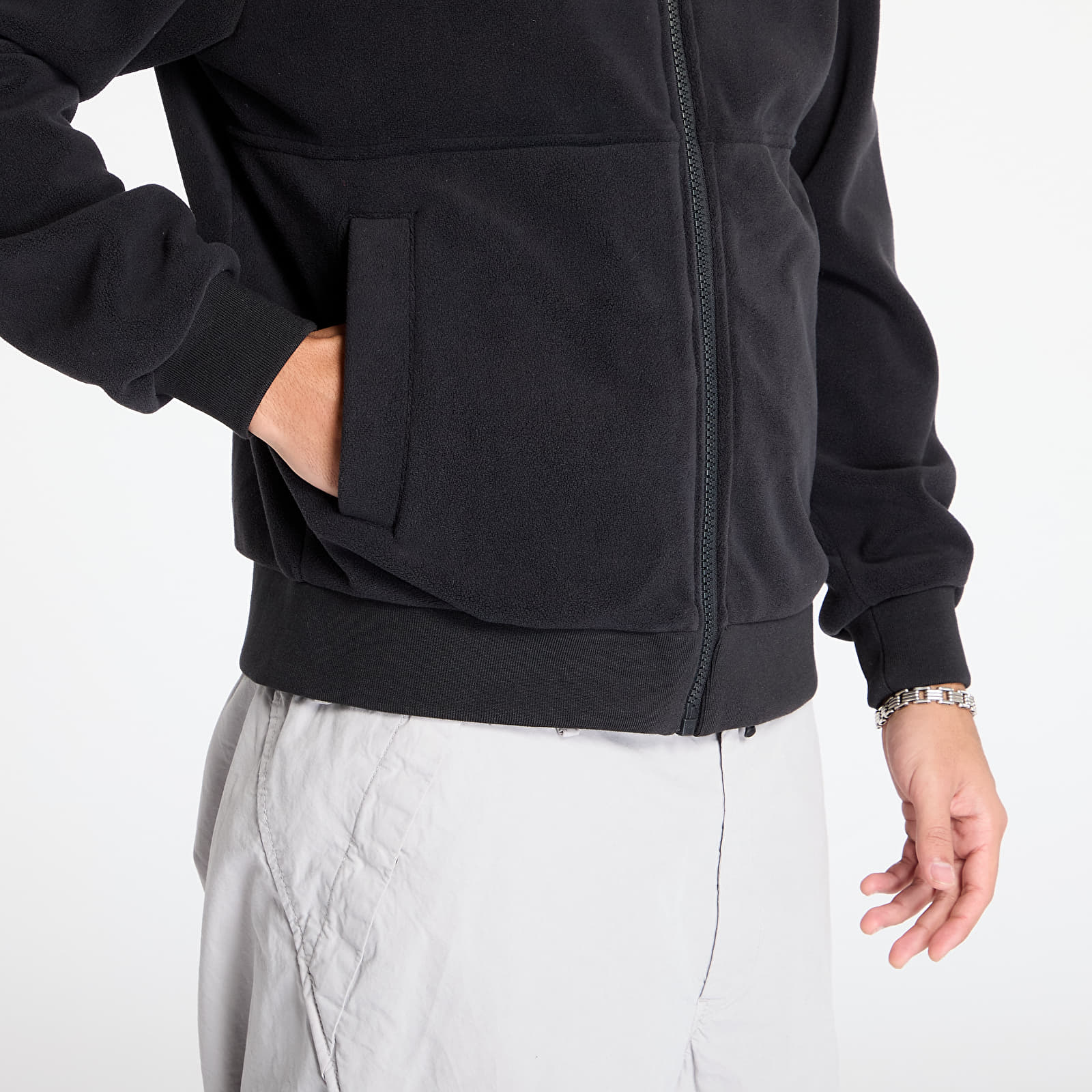 Jakne Urban Classics Colour Block Polar Fleece Jacket Black/ Black