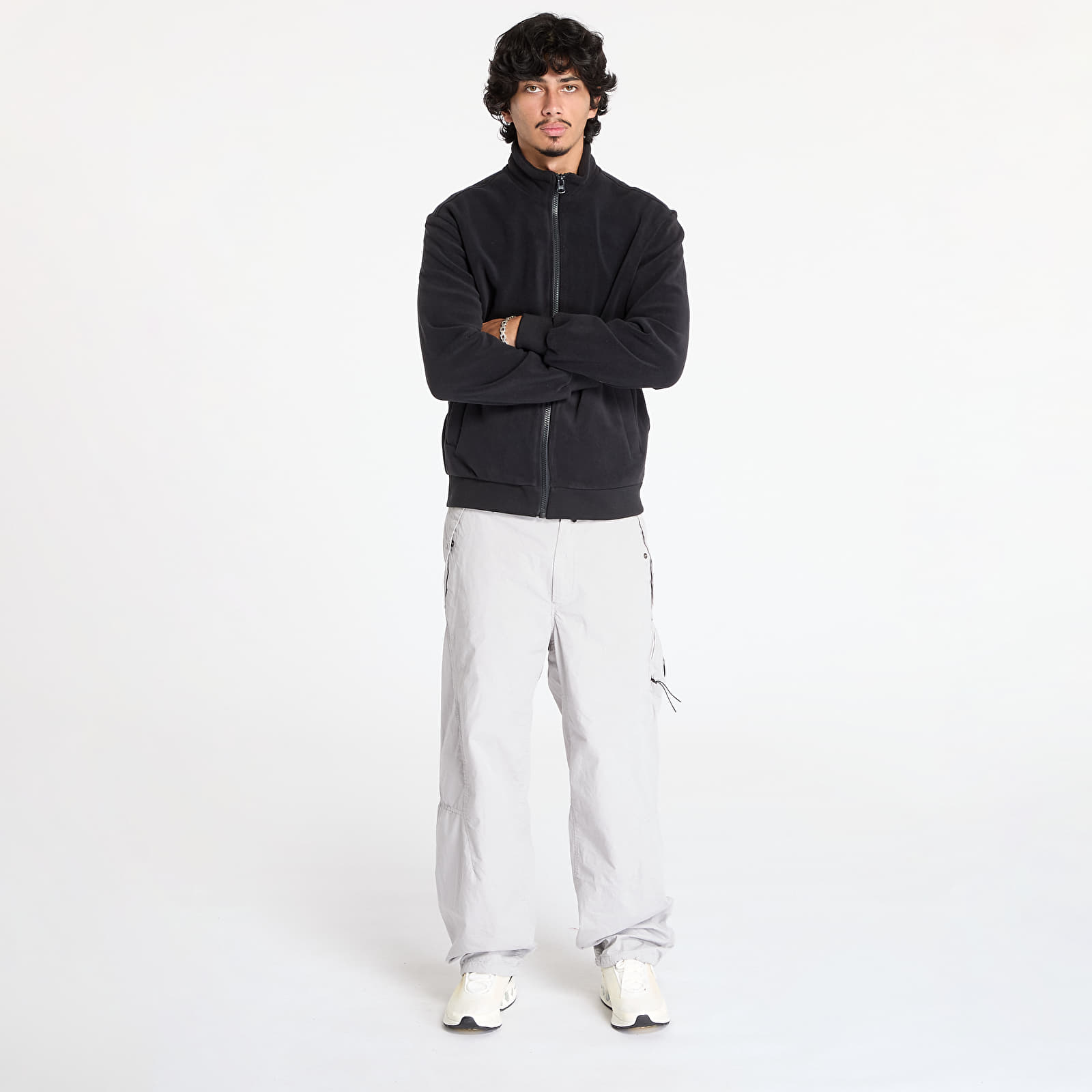 Jakne Urban Classics Colour Block Polar Fleece Jacket Black/ Black
