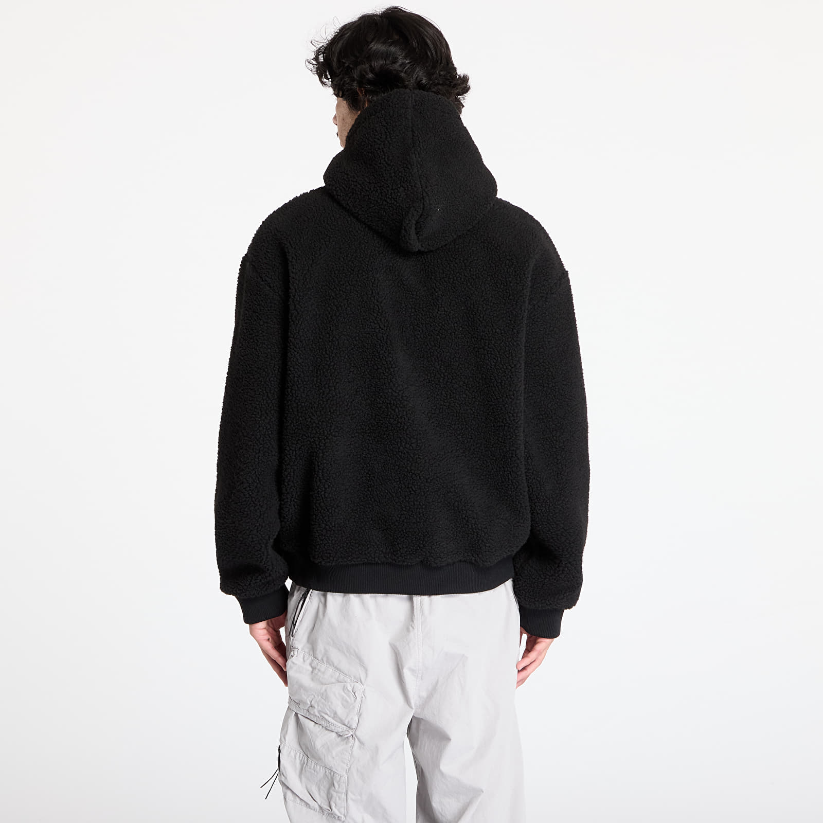Herren-Sweatshirts Urban Classics Oversized Teddy Hoody Black