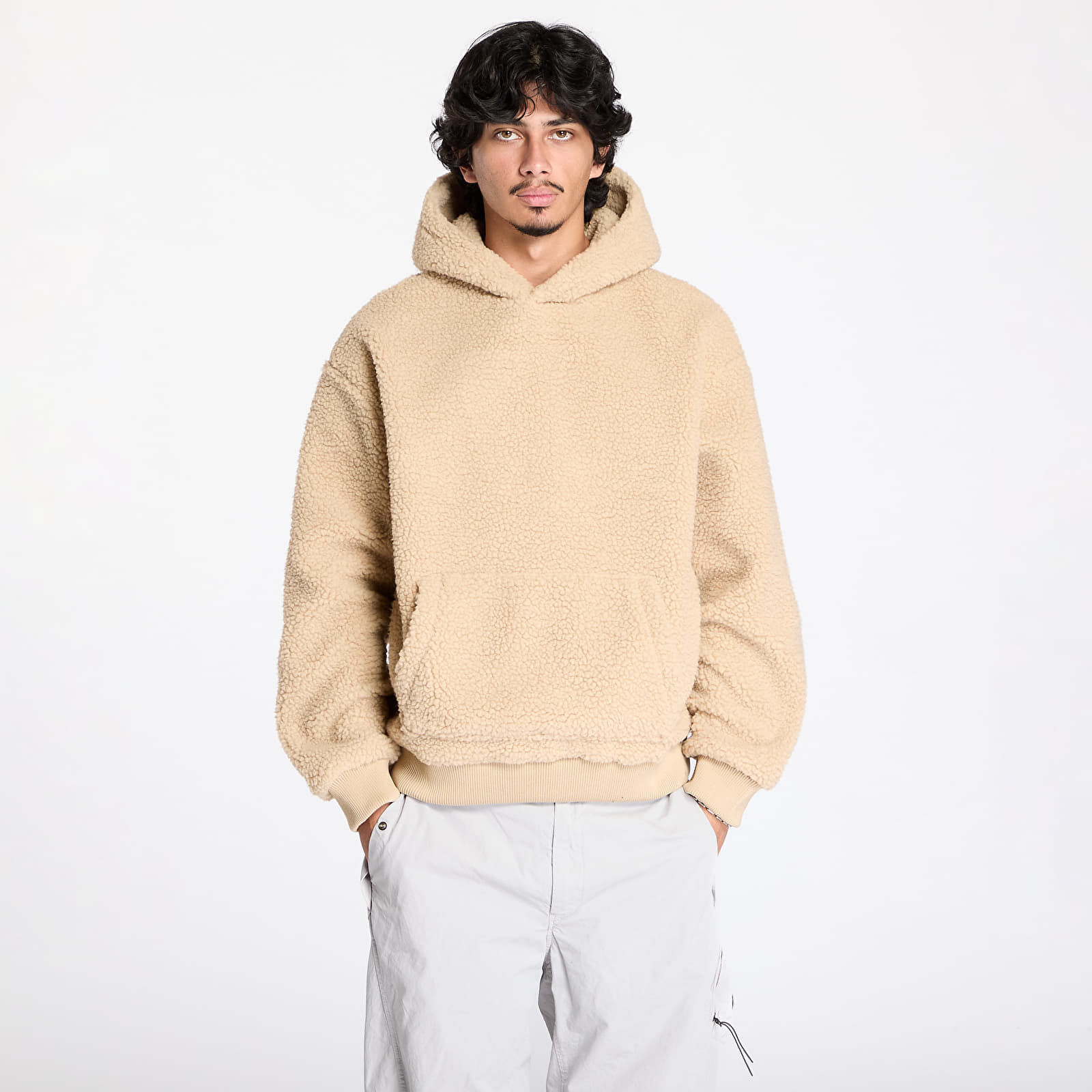 Sweatshirt Urban Classics Oversized Teddy Hoody Union Beige L