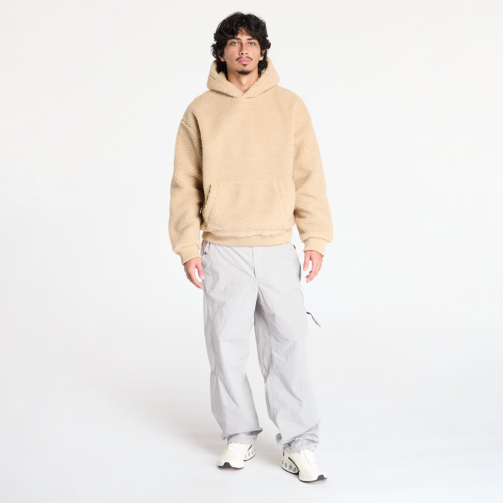 Sweatshirts Urban Classics Oversized Teddy Hoody Union Beige