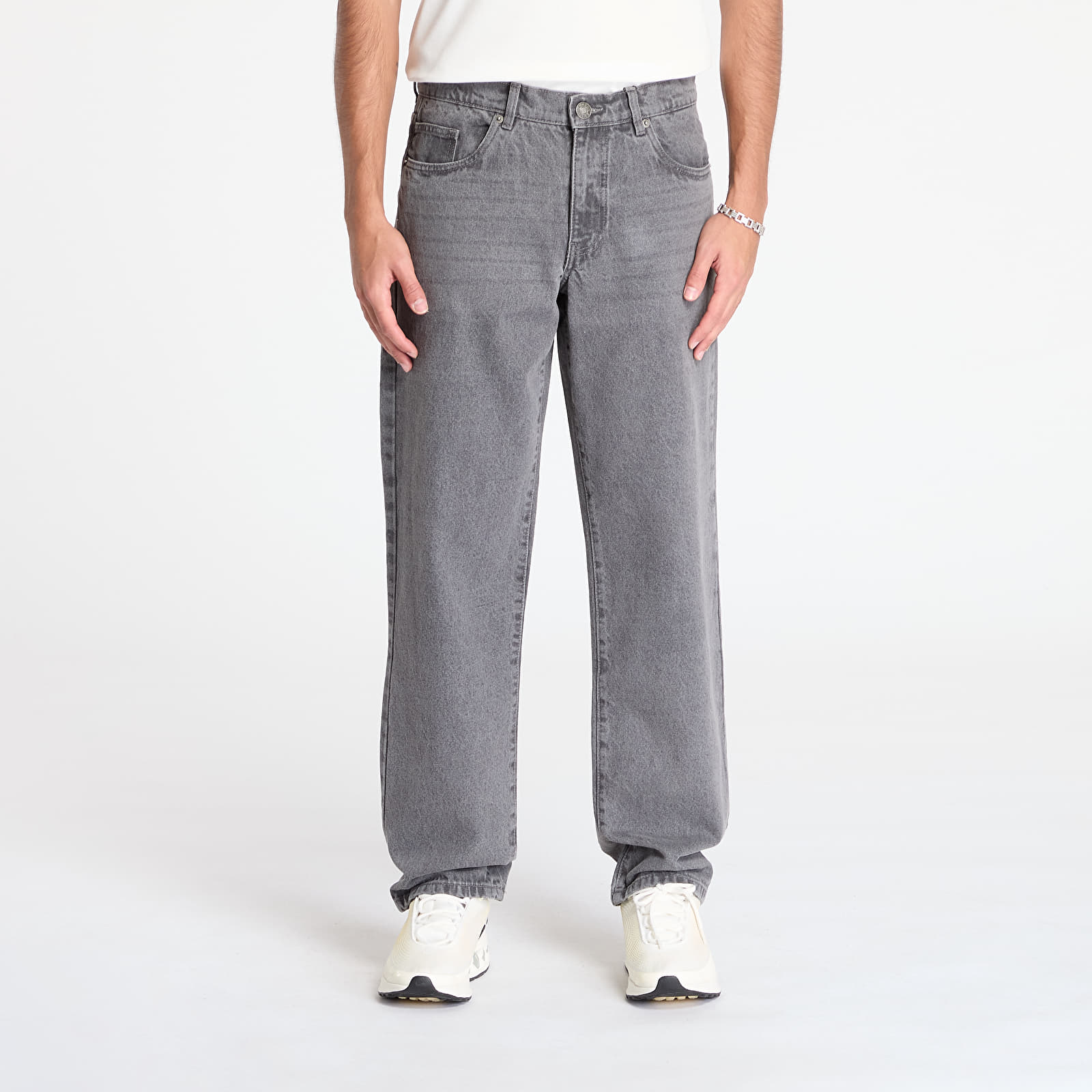Jeansy Urban Classics Heavy Ounce Straight Fit Jeans New Grey Washed