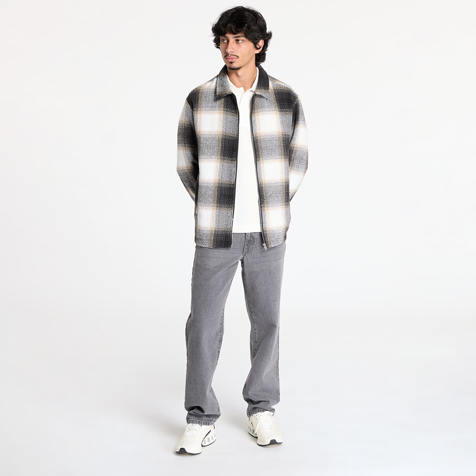 Meeste jakid Urban Classics Zipped Shirt Jacket Wet Sand/ Black