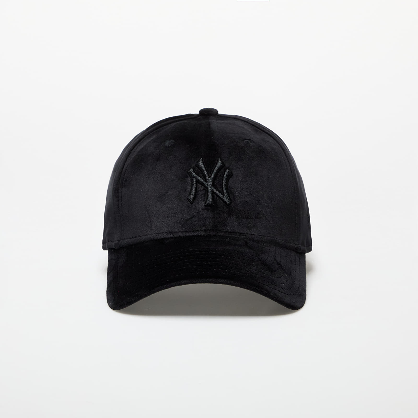 Bonés New Era New York Yankees MLB Womens Velour Midi 9FORTY Adjustable Cap Black/ Black