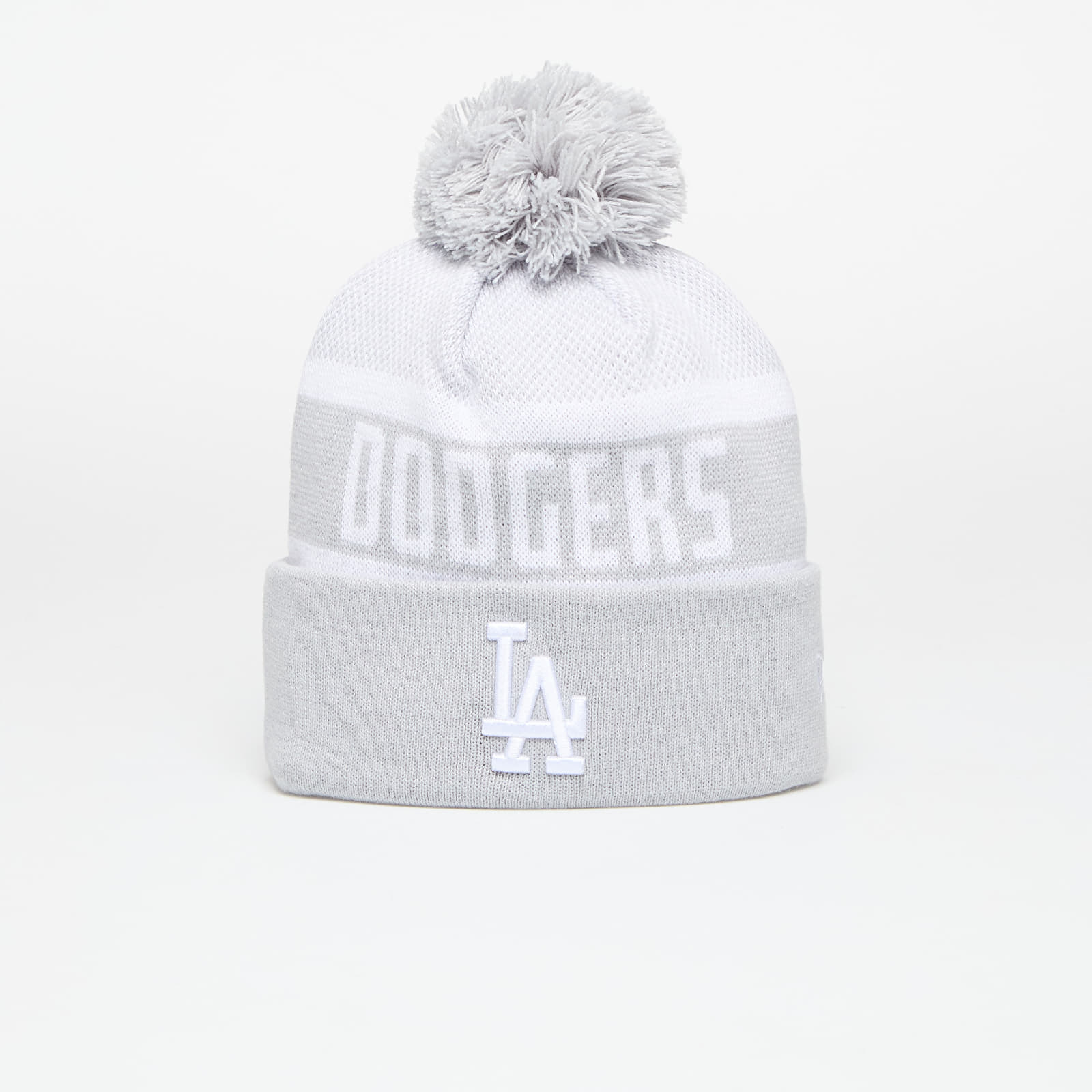 Sombreros New Era Los Angeles Dodgers Knit Medium MLB Jake Cuff Beanie Dolphin Gray