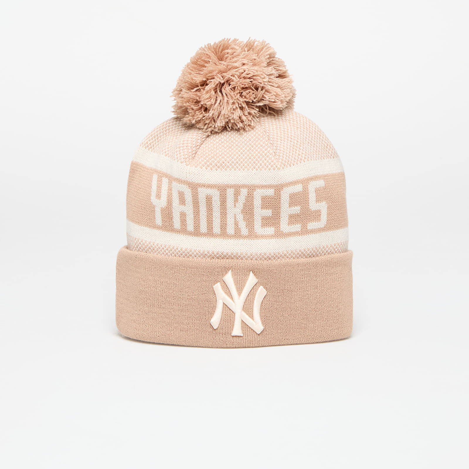 kapa New Era New York Yankees Knit Medium MLB Jake Cuff Beanie Beige