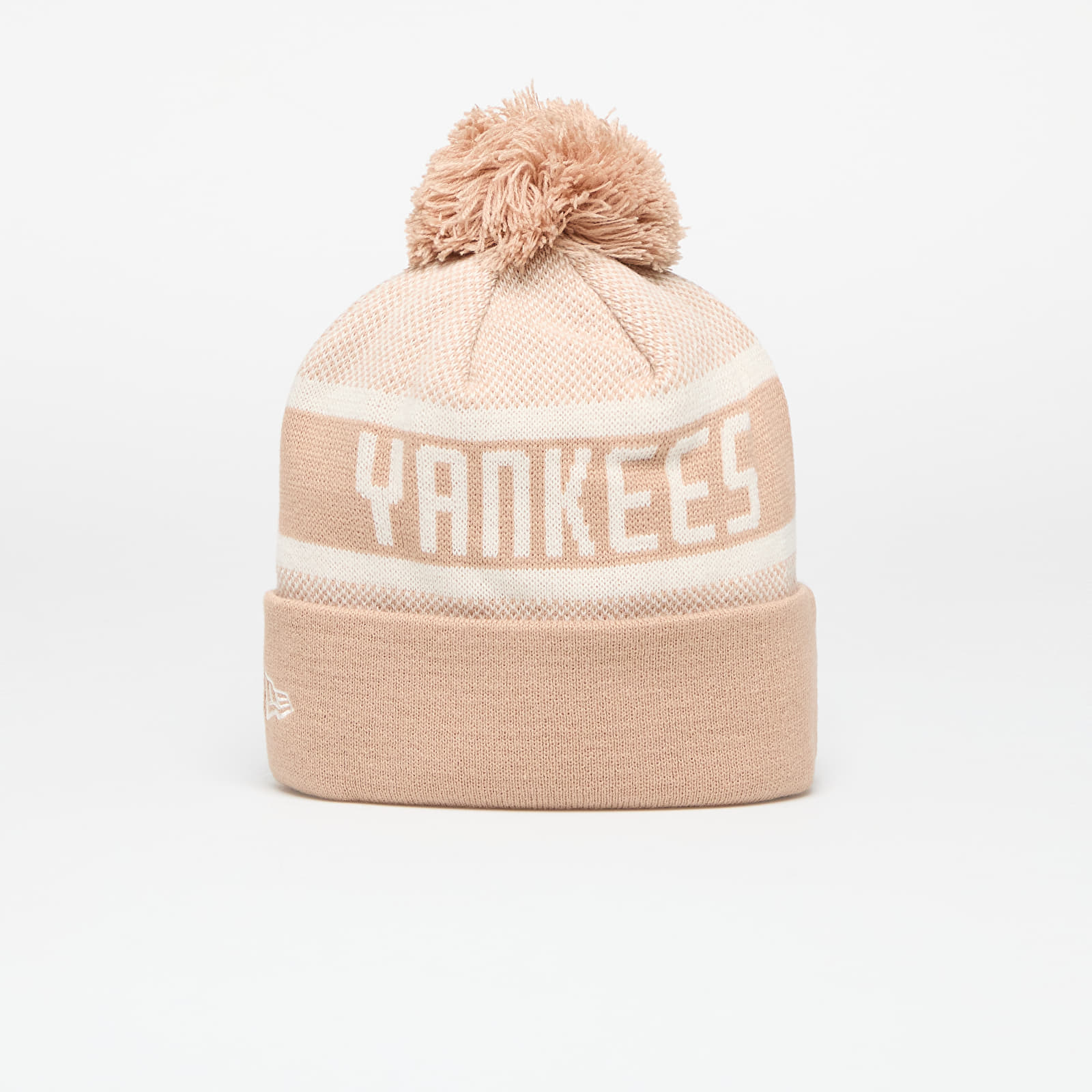 kapa New Era New York Yankees Knit Medium MLB Jake Cuff Beanie Beige