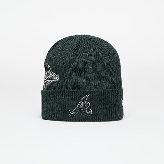 Hoed New Era Atlanta Braves Knit Medium MLB Ws Patch Beanie Dark Green