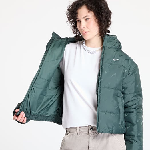 Women s jackets Nike Sportswear Classic Women s Loose Therma FIT Puffer Jacket Vintage Green White Queens