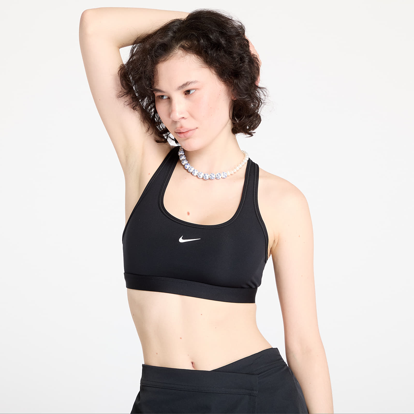 Sujetadores Nike Swoosh Light Support Women's Non-Padded Sports Bra Black/ White