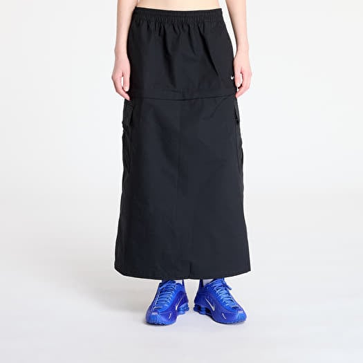 Rock Nike Sportswear Essential Women's Mid-Rise Woven Cargo Midi Skirt Black/ White