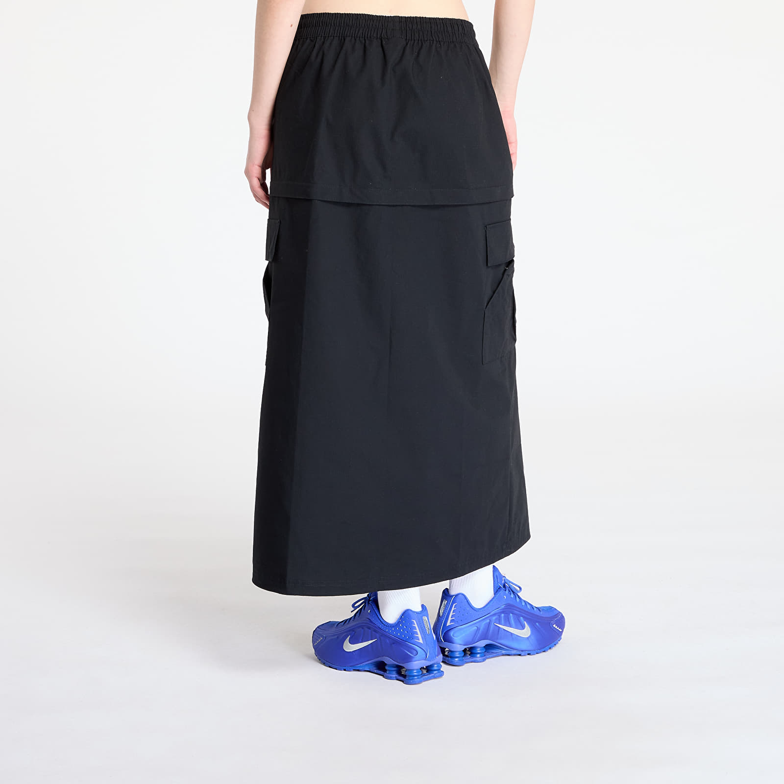 Faldas Nike Sportswear Essential Women's Mid-Rise Woven Cargo Midi Skirt Black/ White
