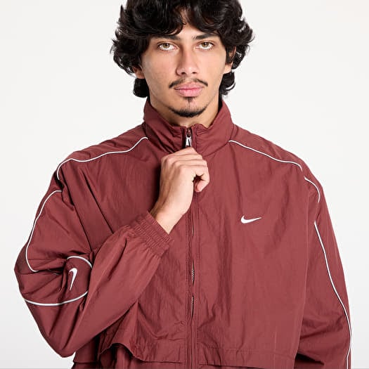 Men s windbreakers Nike Sportswear Solo Swoosh Men s Woven Track Jacket Dark Pony White Queens