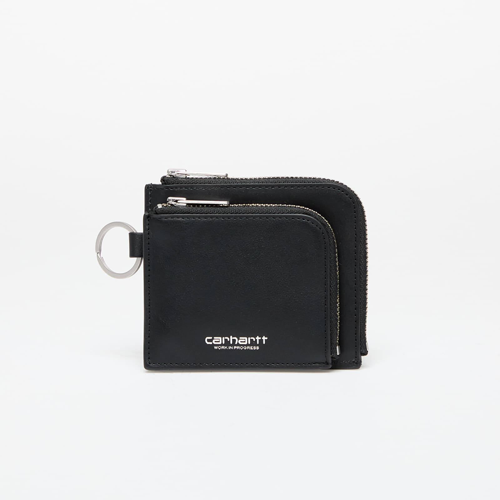 Men's wallets Carhartt WIP Double Vegas Zip Wallet Black/ Silver