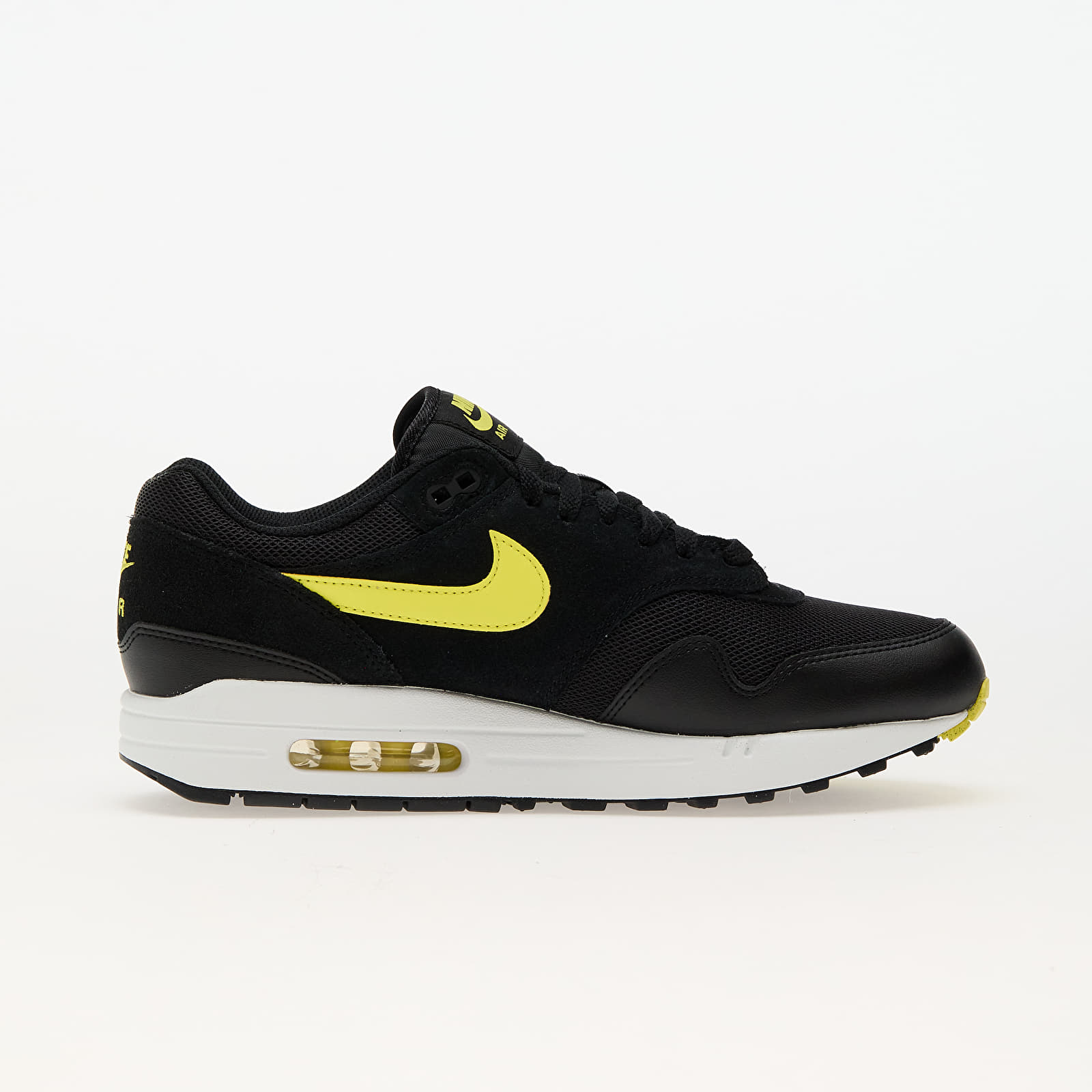 Men s sneakers and shoes Nike Air Max 1 Ess Black Opti Yellow Summit White Queens