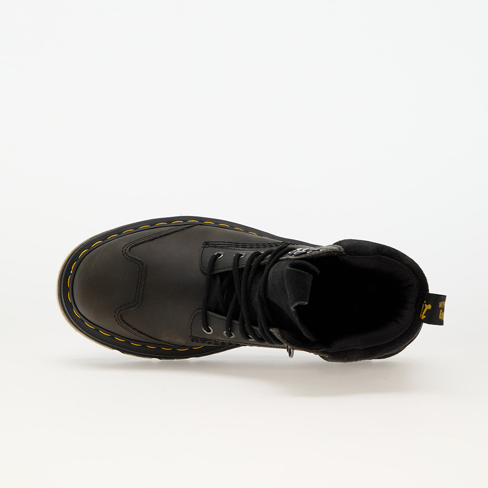 Pánské tenisky a boty Dr. Martens Zebzag 8 Tie Black E.H. Suede & Charcoal Grey Burnished Waxy Pull Up