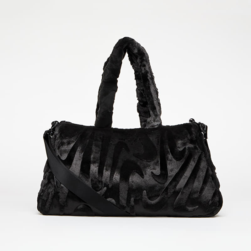 Nike Sportswear Faux Fur Tote Black/ Black/ Metallic Silver