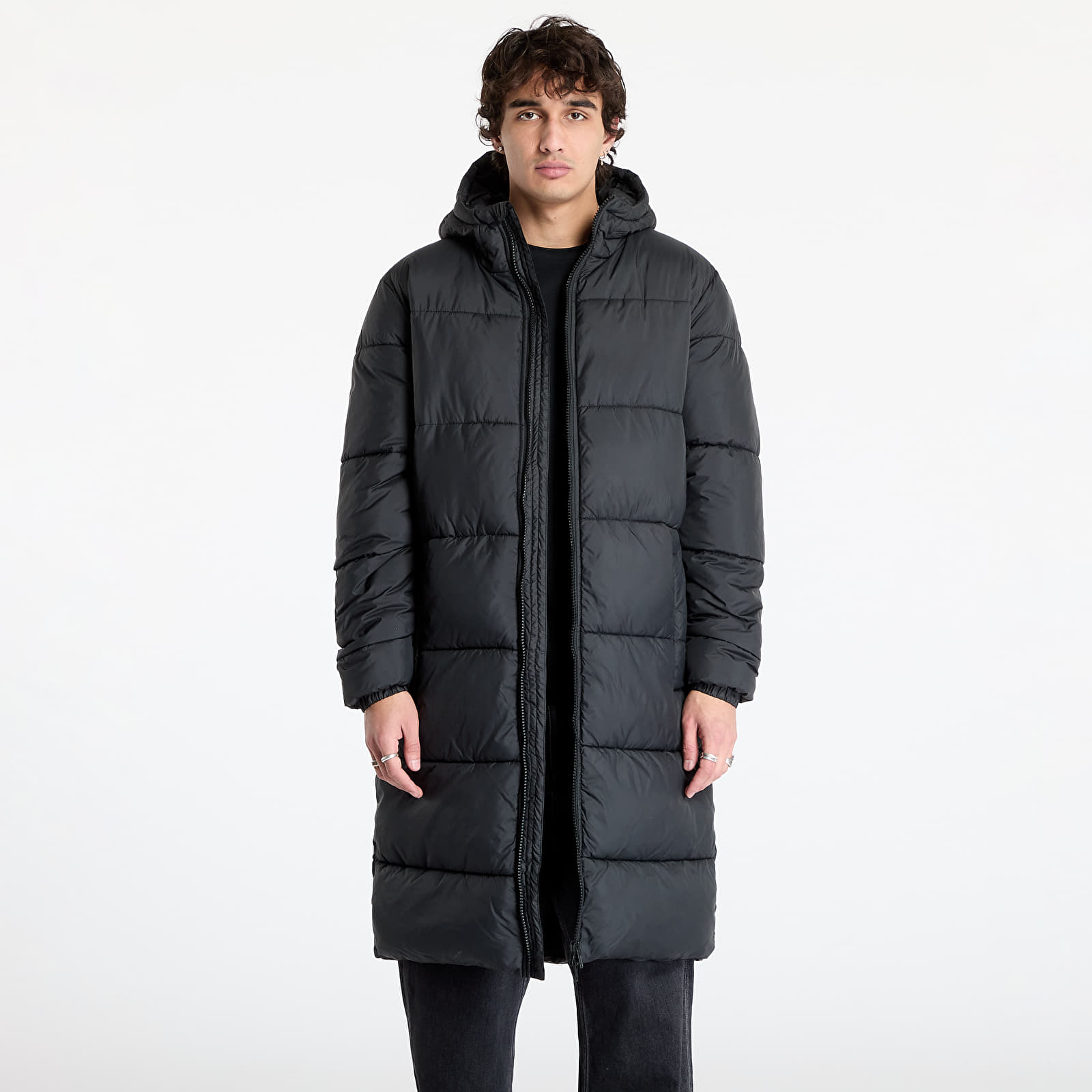 Jakker og frakker Urban Classics Mens Long Puffer Coat Black