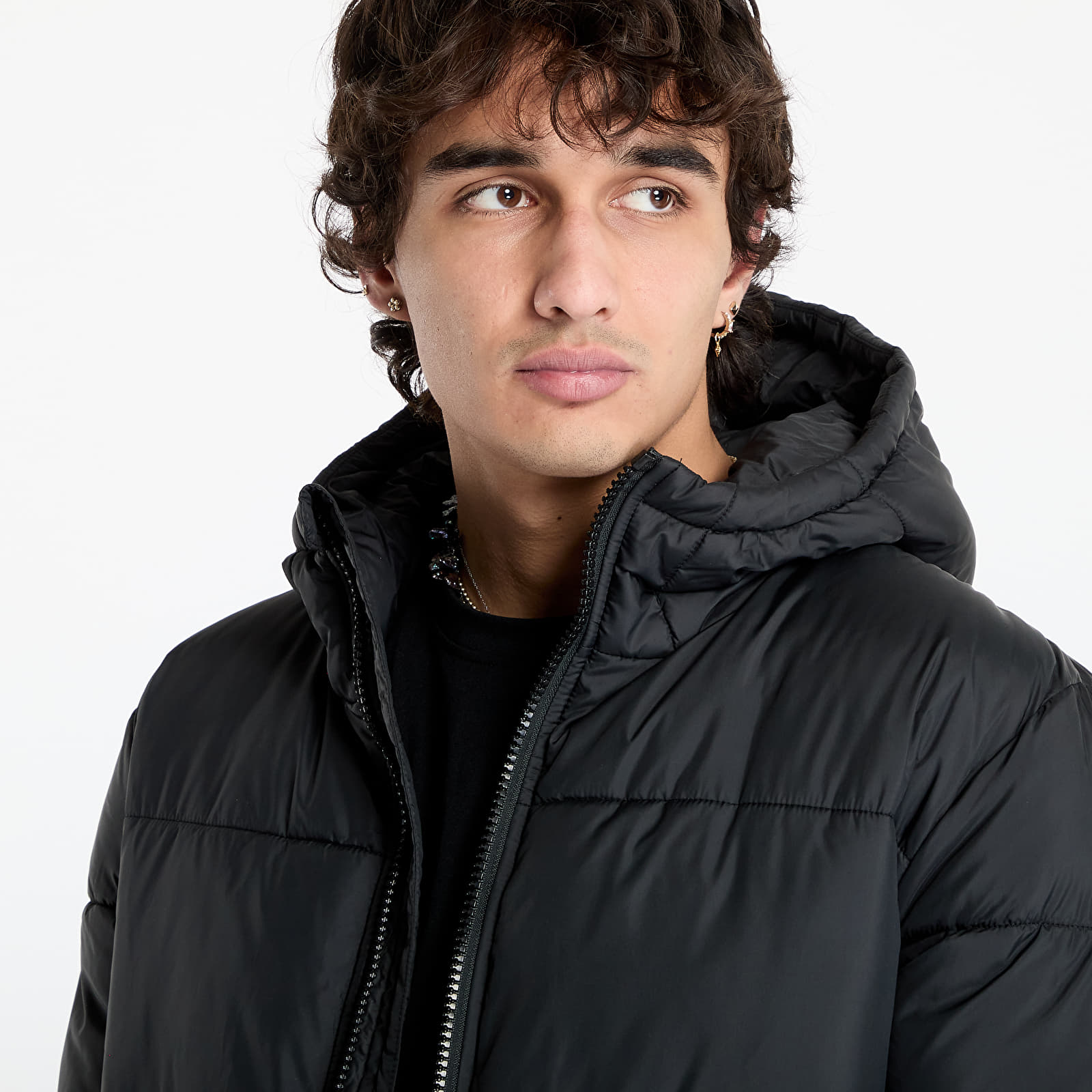 Jakker og frakker Urban Classics Mens Long Puffer Coat Black