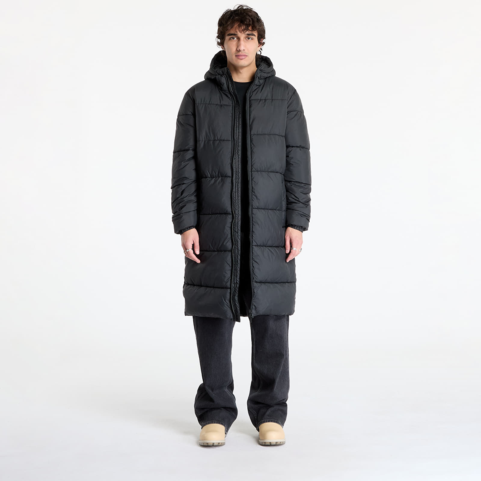 Jakker og frakker Urban Classics Mens Long Puffer Coat Black