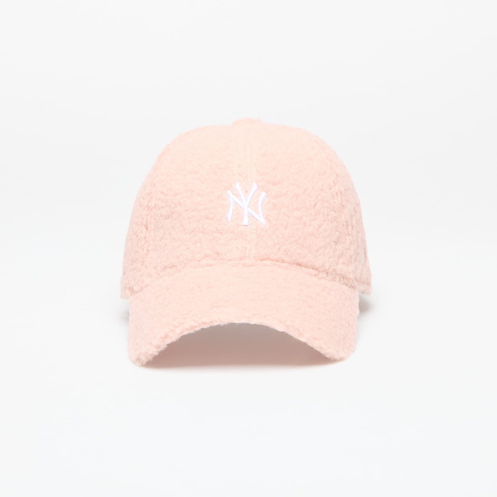 Kape New Era New York Yankees MLB Womens Borg 9FORTY Adjustable Cap Pink Lemonade/ White