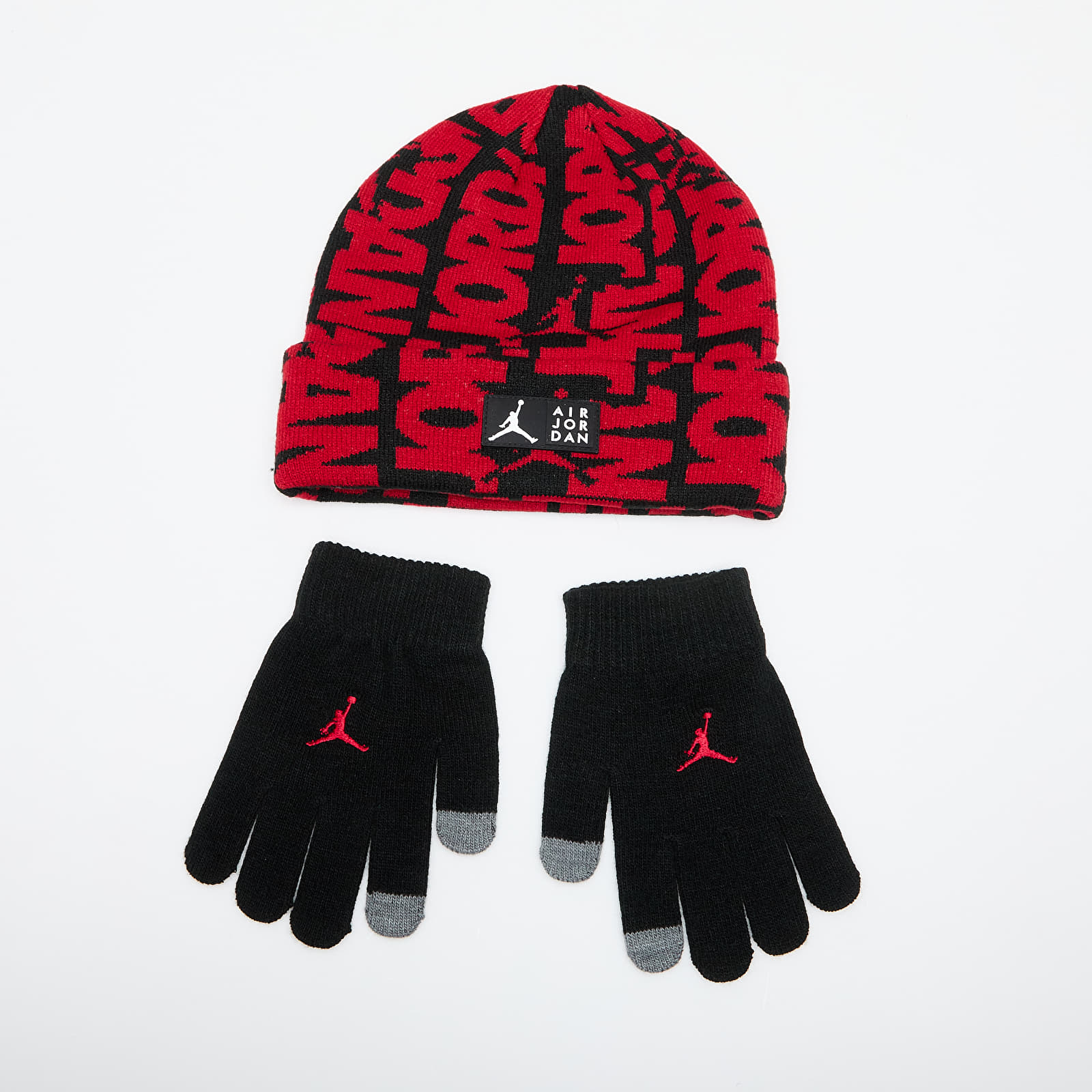 Hute Jordan Aj Aop Beanie Set Black Gym Red Queens